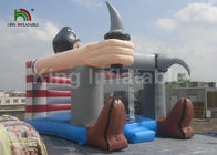 PVC Bajak Laut Tema Inflatable Jumping Castle Bouncer 4 X 3m terbuka Abu-abu Warna