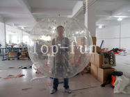 PVC / TPU Terpal Inflatable Tubuh Zorbing Bubble Ball, Bola Bergulir manusia Untuk Taman Bermain