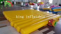 Panas disegel mainan air tiup kuning / PVC L 4.5m * D 0.3m Gateway / Marker Buoys