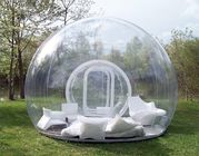 1.0mm PVC Jelas Inflatable Bubble Tent / Camping Tent untuk Family Party 4m Dia