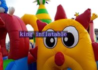 Taman Hiburan Inflatable Outdoor Lucu Dengan Slide / Castle Dan Climb