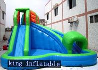7x3 m Lucu Tiup Air Slide Kuning Plato PVC Terpal Pool Slide Untuk Anak-anak