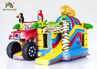 Meledakkan Combo Jumper Mobil Tiup Melompat Castle Bounce House Dengan Slide