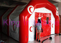 Merah / Putih Kustom PVC Inflatable Tent CE Blower Untuk Acara Outdoor / Indoor
