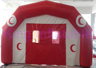 Merah / Putih Kustom PVC Inflatable Tent CE Blower Untuk Acara Outdoor / Indoor