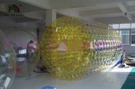 2.4m Dia Inflatable Air Rolling Toy Untuk Anak Yellow PVC Inflatable Air Roller