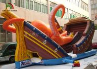PVC Tarpaulin Komersial Inflatable Dry Slide Fire retardant Slide Untuk Dewasa / Anak-Anak