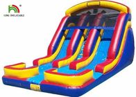 Slide ganda raksasa berwarna-warni Kidwise Inflatable Slide kering dengan terpal PVC 0,55mm
