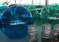 Hijau atau Biru Transparan Air Berjalan Bola, Bola Air Inflatable Dengan PVC / PTU
