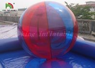 1mm PVC Stripe Warna Inflatable Walk On Water Ball di Transparan