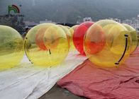 Warna Kuning 1.0mm PVC Inflatable Walk On Water Balls / Water Bubble / Human Sphere