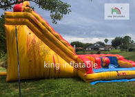 Slide Tiup Kering Tiup Berwarna-warni Besar / Rumah Bouncing Anak-Anak Dengan Slide
