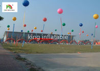 3 m Diameter PVC Merah Balon Iklan Tiup Dengan Digital Printing