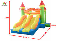 Rockey Castle Inflatable Jumping House Dengan Dua Slide Backyard Untuk Anak-Anak