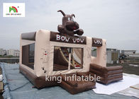 Brown Dog Inflatable Jumping House 0.45-0.55mm PVC Terpal Tahan Air