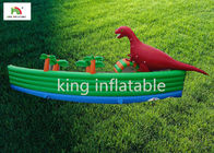 Taman Air Inflatable Dinosaurus Gaya Dengan Kolam PVC Tarpaulin UV Resistant