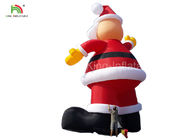 210D Nylon 10 m H Inflatable Santa Claus Advertising Dekorasi Natal