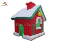 5 * 4 * 4 m Produk Iklan Inflatable Dekorasi Festival Natal Rumah Merah Tenda