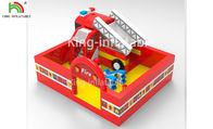 Tema Truk Pemadam Kebakaran Inflatable Jumping Bouncer Castle Untuk Hiburan Komersial