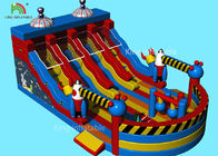 Disesuaikan Alien Space Tema Inflatable Dry Slide Anak Jumping Castle Untuk Partai