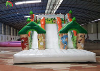 Tema Hutan Slide Tiup Kering Slide Green Tree Children Playground Untuk Sewa Komersial