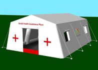Tenda Acara Medis Tiup Portabel 7.55X5.6m Kustom Portabel Untuk Penampungan Darurat