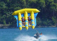 Olahraga Air Inflatable Fly Fishing Boats Bentuk Pisang PVC Terpal Untuk 6 Orang