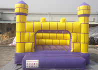 Bentuk persegi Inflatable Jumping Castle / PVC Tarpaulin Commercial Bouncy castle
