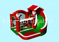 EN71 Produk Natal Tiup Istana Goyang Dengan Terpal PVC Geser