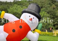 210D Nylon Outdoor 20ft Christmas Inflatable Santa Untuk Periklanan