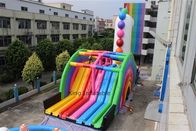 EN71 0,55 Mm PVC Unicorn Bouncer Inflatable Rainbow Dry Slide