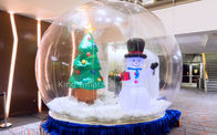 0.8 Mm PVC Inflatable Christmas Snow Globe Untuk Acara Luar Ruangan