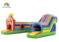 0.55mm Plato PVC Bouncy castle dengan slide Untuk Sewa Pesta