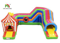 0.55mm Plato PVC Bouncy castle dengan slide Untuk Sewa Pesta