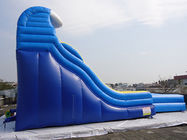 Seluncur Air Inflatable Kuning Luar Raksasa Dengan Kolam Renang / Taman Air Komersial Untuk Anak-Anak