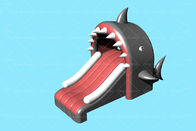 Kustom 3.3m * 2m Shark Theme Inflatable Water Slide Untuk Kolam Renang Anak-anak