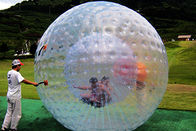Diameter 3m Kustom tiup PVC Zorb Ball transparan untuk olahraga luar ruangan