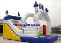 PVC Tarpaulin Inflatable Jumping Castle Dengan Slide Untuk Pusat Hiburan