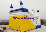 PVC Tarpaulin Inflatable Jumping Castle Dengan Slide Untuk Pusat Hiburan