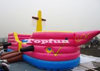 Bentuk Kapal Inflatable Jumping Castle / Corsair Bouncing Sekitar Untuk Anak-Anak