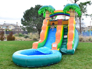 OEM Plato PVC Outdoor Inflatable Water Slide Untuk Anak-anak
