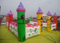 Inflatable fun land, kastil taman hiburan tiup untuk anak-anak / komersial