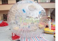Jelas PVC Inflatable Zorb Bola Roller Zorbing Bola Frekuensi Tinggi Di Darat