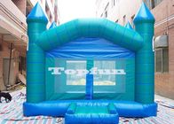 5m Indigo Inflatable Turret Castle Bouncer Dengan Mash Window Untuk Pesta Keluarga