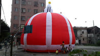 Fabric Outdoor Inflatable Dome Tent, Red Inflatable Promosi Air Tent Gambar