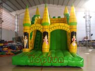 Jagung Emas Tiup Melompat Castle, Slide Indah 0.55mm PVC Tarpaulin Castle