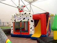 Disesuaikan 6 x 5m Water Jumping Castle, White Commercial Kids Playground Games