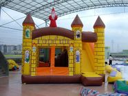 Anak-anak Lucu Kuning Tiup Melompat Castle Dengan 0.55mm PVC Terpal