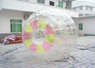 Bergulir Di Dalam Bola Inflatable Zorb Lucu, Pintu Masuk Berwarna-warni Hamster Bola
