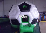 Olahraga Raksasa 4m Inflatable Bouncy Castle, White Soccer Bouncy House